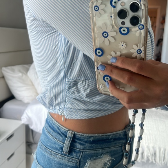 Stradivarius cropped stripped shirt - Picture 4 of 5